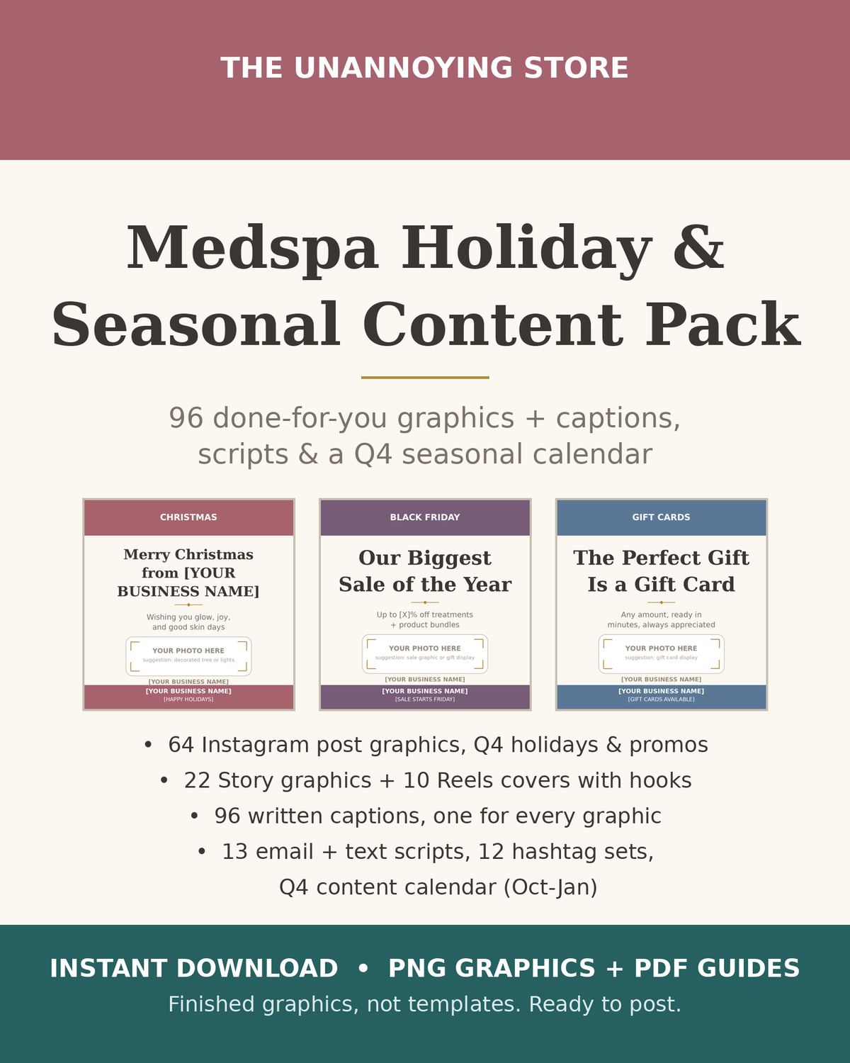 Medspa Holiday & Seasonal Content Pack
