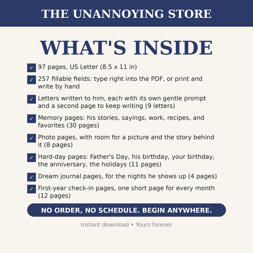 Grief Journal for the Loss of a Dad