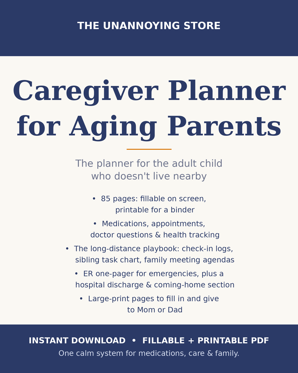 Caregiver Planner for Aging Parents