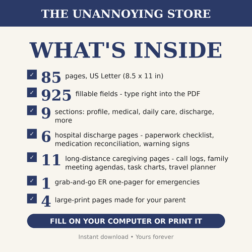 Caregiver Planner for Aging Parents