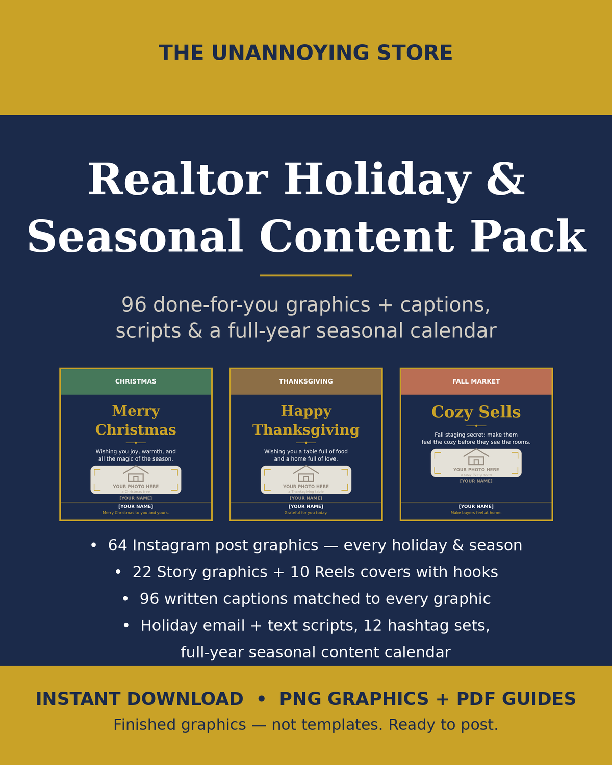 Realtor Holiday & Seasonal Content Pack
