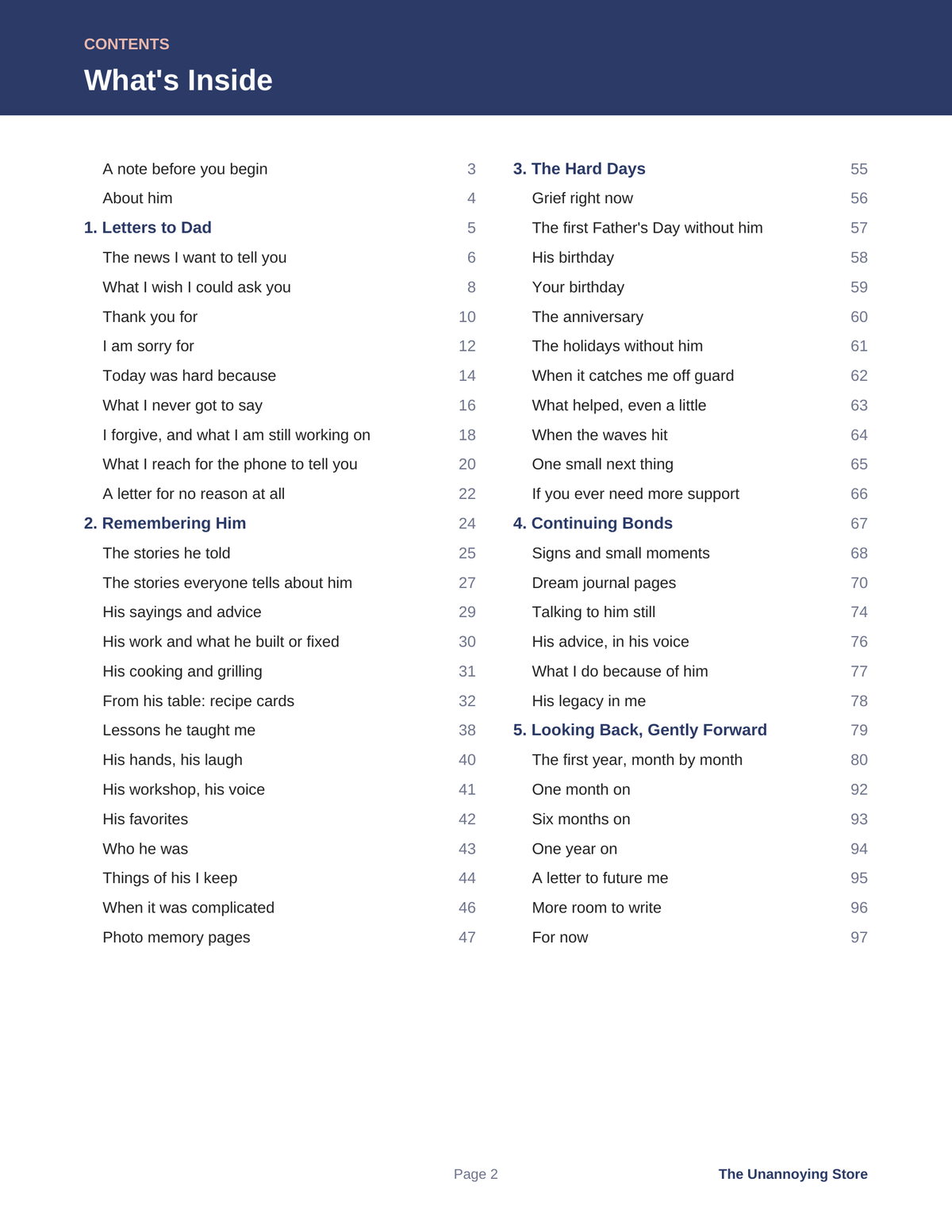 Grief Journal for the Loss of a Dad