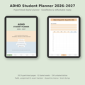 ADHD Student Planner 2026–2027 – 332-Page Hyperlinked Digital Planner