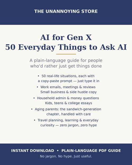 AI for Gen X: 50 Everyday Things to Ask AI cover