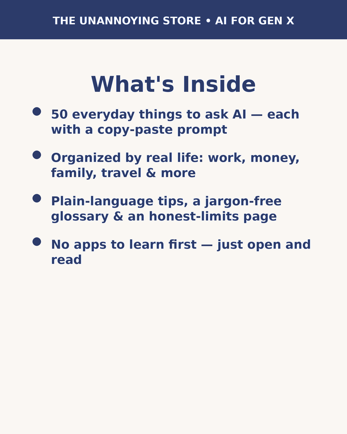 AI for Gen X: 50 Everyday Things to Ask AI